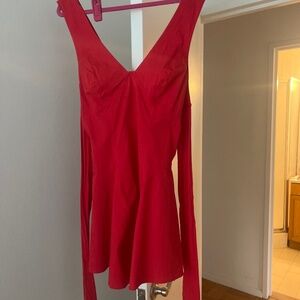 Red mini dress